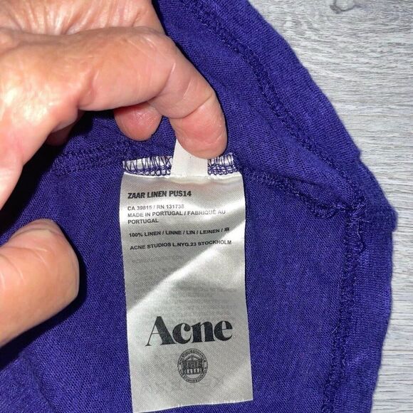 Acne Studios Zaar Linen Tank Women’s Medium Scoop Neck Relaxed Slouchy Gauzy - Picture 6 of 9